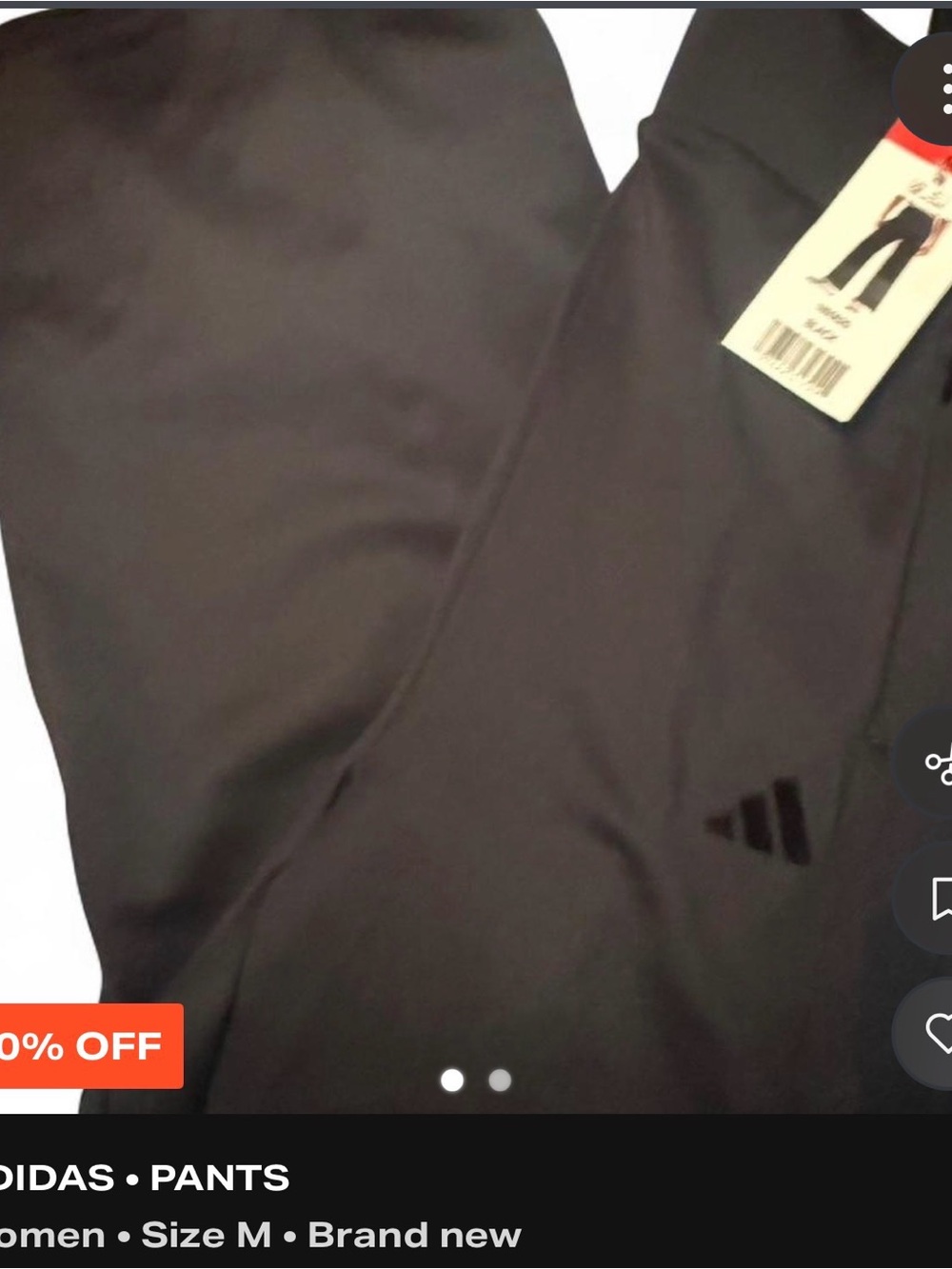 adidas Black Dress with Orange Accent Tag